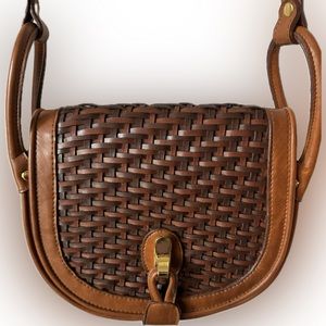 Leather vintage handbag 1980s